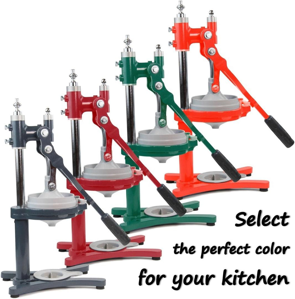 Commercial Citrus Juicer Manual Presser: Press Freshly Squeezed Orange, Lime, Lemon, Grapefruit and Pomegranate Juice like a Professional Chef. XXL Extractor. Enameled Iron Fruit Juicers