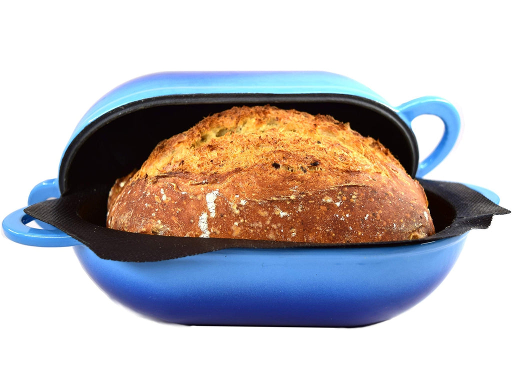 Loafnest: Incredibly Easy Artisan Bread Kit. Cast Iron Dutch Oven [Blue Gradi...
