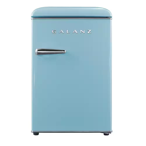 18 In. 2.5 Cu. Ft. Retro Single Door Refrigerator, Bebop Blue, Energy Star