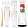 Mason Jar Ready Personal Blender 24 Oz. 1-Speed White 2-With Mason Jar Blending Mug