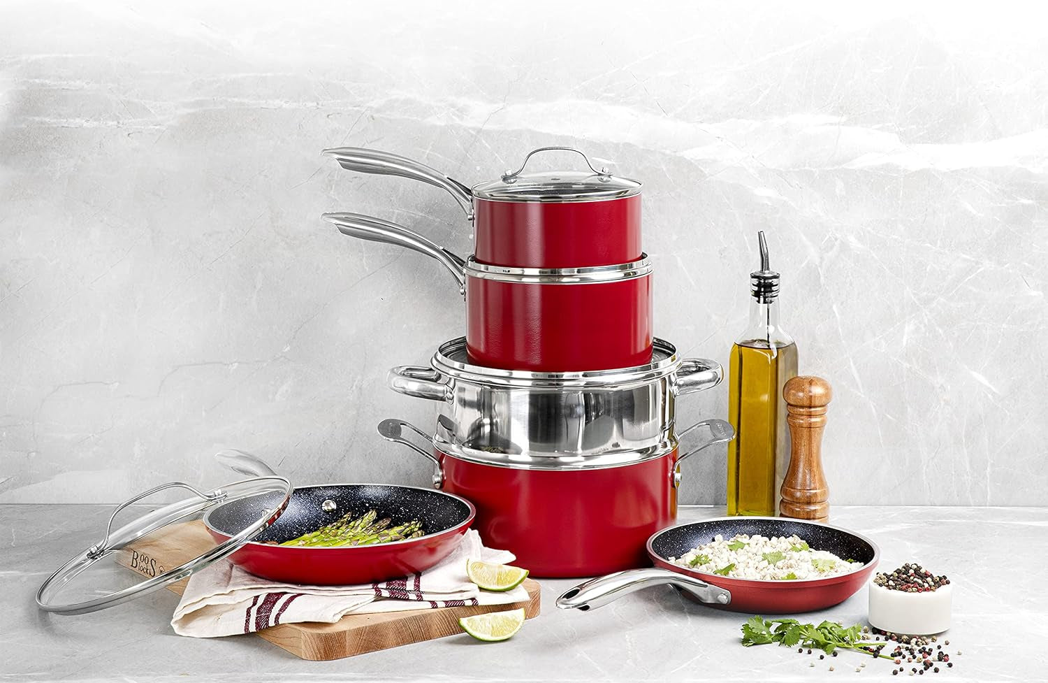 Cookware Set, Large, Red