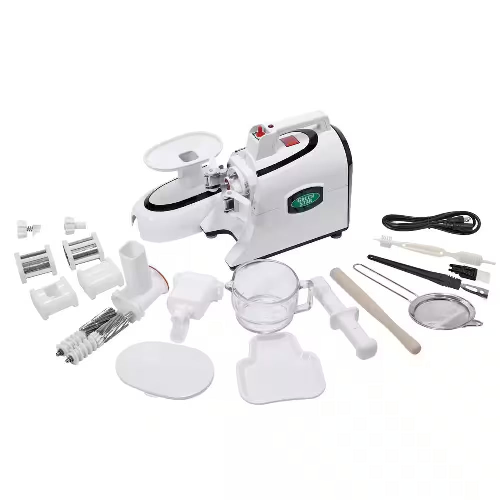 Greenstar Elite 24 Fl. Oz. Jumbo Twin Gear White Masticating Juicer
