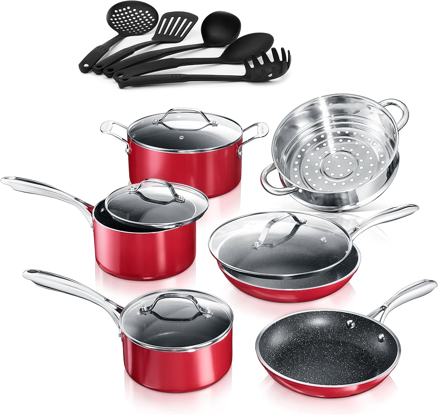 Cookware Set, Large, Red