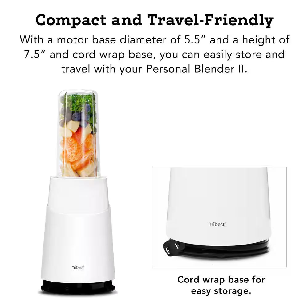 Mason Jar Ready Personal Blender 24 Oz. 1-Speed White 2-With Mason Jar Blending Mug