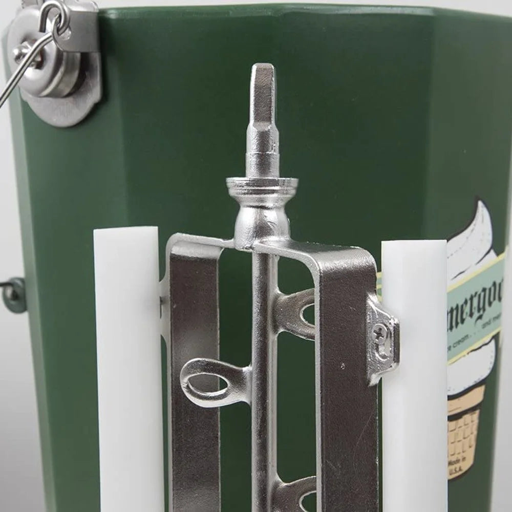 Amish Made Hand Crank Home Made Ice Cream Freezer Maker, 6 Quart